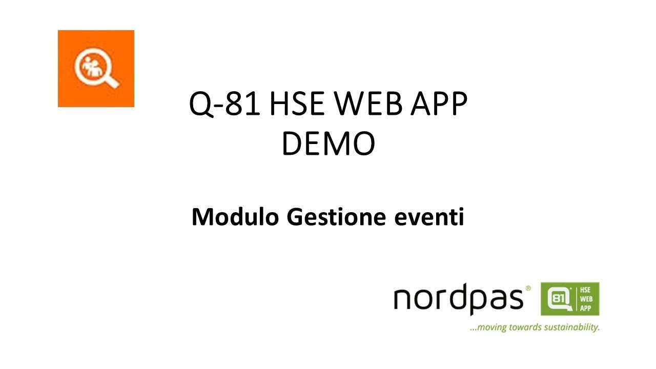 SW: Q-81&reg; HSE WEB APP - Gestione eventi