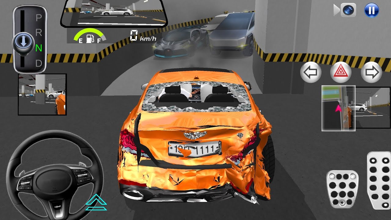 New Crashed car Stuck in Parking Garage - 3D Driving Class 2026 - 3D Driving Class - Car Game