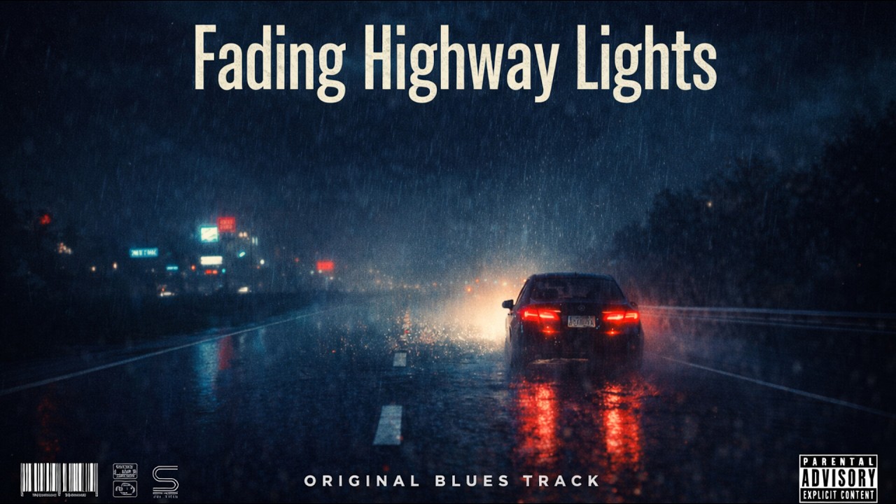 Fading Highway Lights - Original Slow Blues | Lonely Night Drive