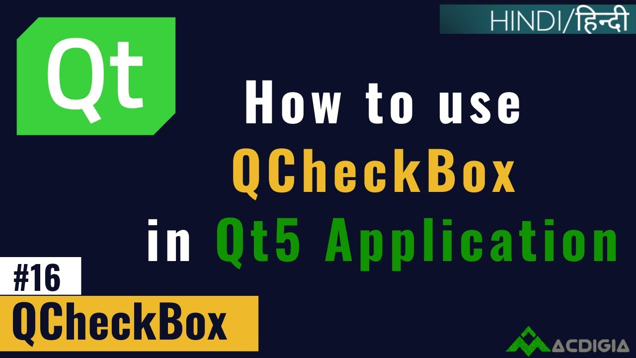 QCheckBox | How to use QCheckBox in Qt5 | (Qt C++ Tutorial #16)
