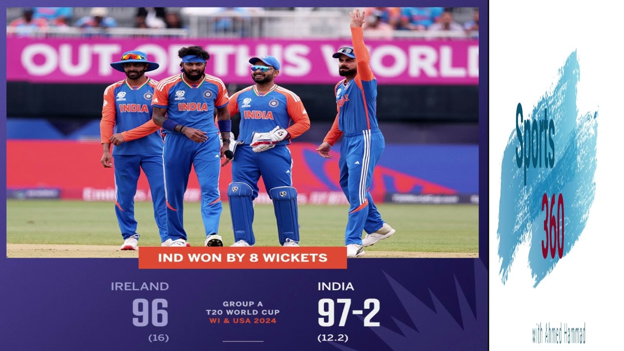 India Beat Ireland On A Tricky Pitch By 8 Wickets In The ICC T-20 World Cup Cricket Tournament
