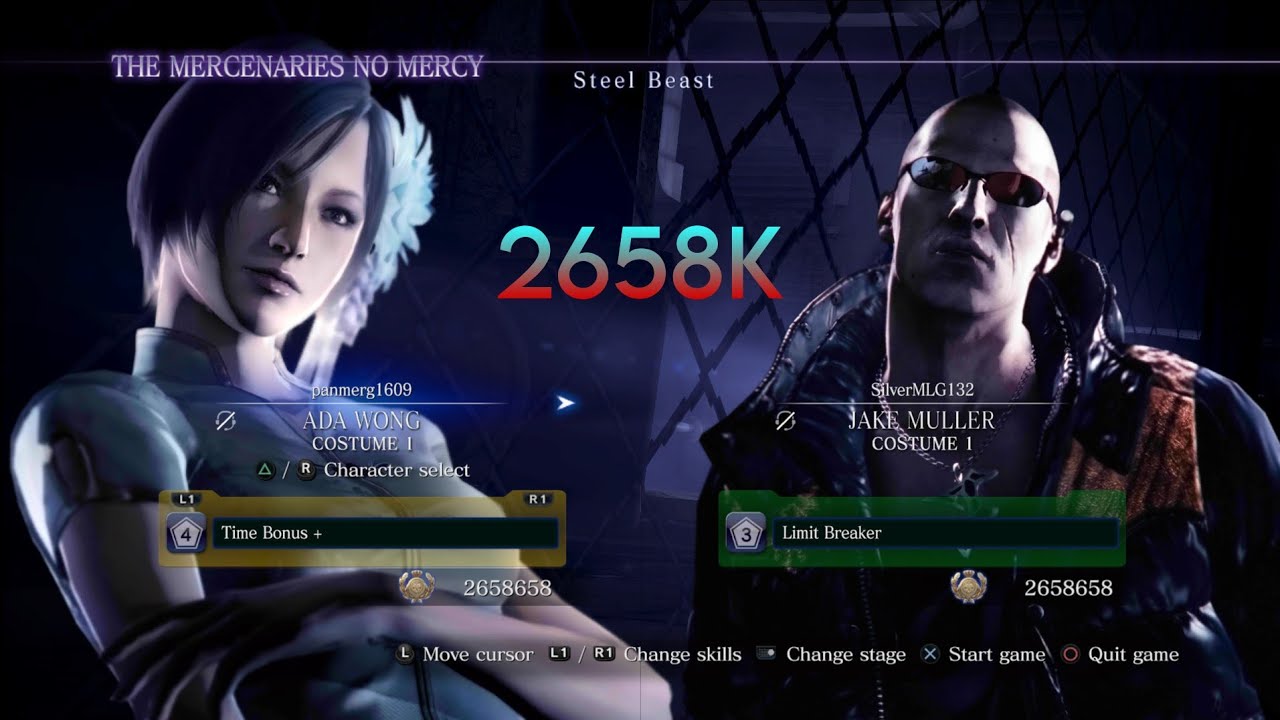 Resident Evil 6 The Mercenaries NM PS5 Jake & Ada Steel Beast full combo