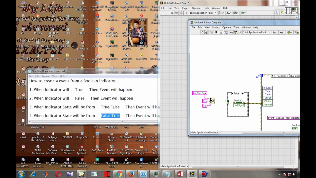 How to Create a Event from a Boolean Indicator in Labview