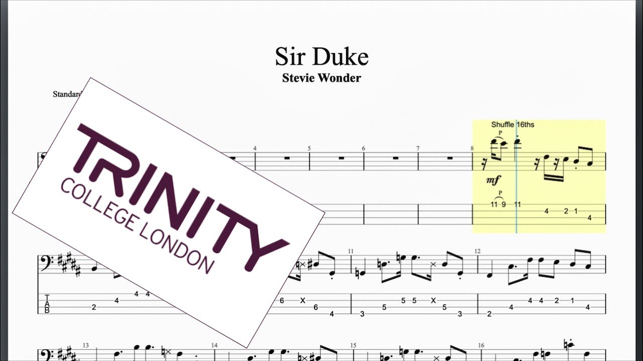 Sir Duke Trinity Grade 7 Bass