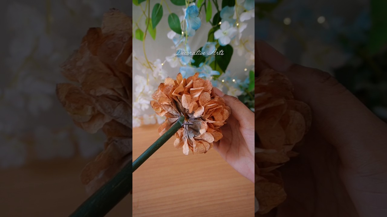 How to make Hydrangea Flowers with Tissue paper/ DIY Flowers Making Ideas With Napkin/#diy #craft