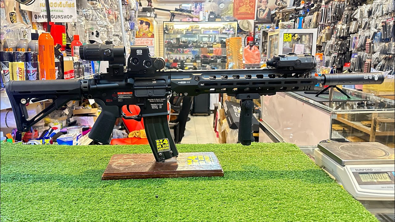 E&C121 สีดำปรับแต่งโมเดล HK 416Dแต่งสวยงาม+ทนทึก+แต่งแรง+แต่งแม่นยำชุดท่อรีดBPยางฮอบโฟมีเทียสญี่ปุ่น