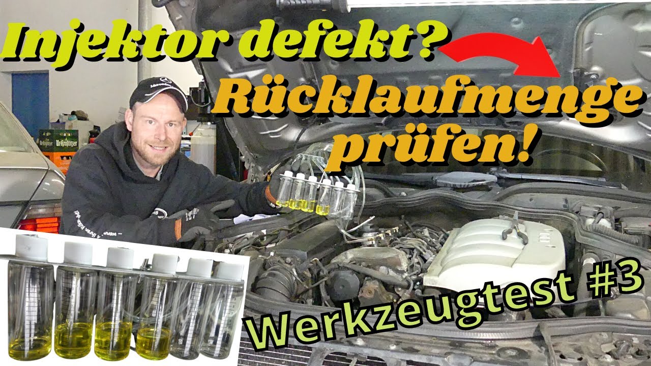 Injektor Rücklauf prüfen | defekte Dieselinjektoren finden | Common-Rail-Tester | MB Youngtimer