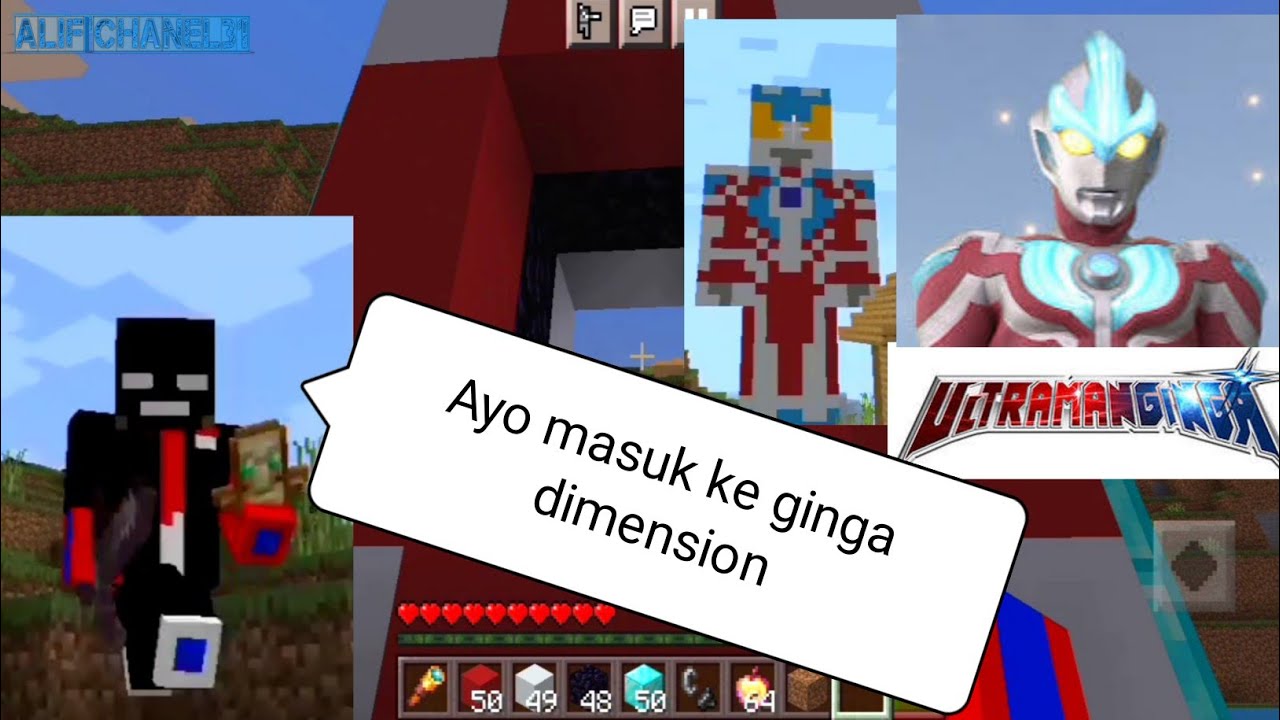 🛑Gw membuat portal menuju dimensi Ultraman ginga di Minecraft part.1