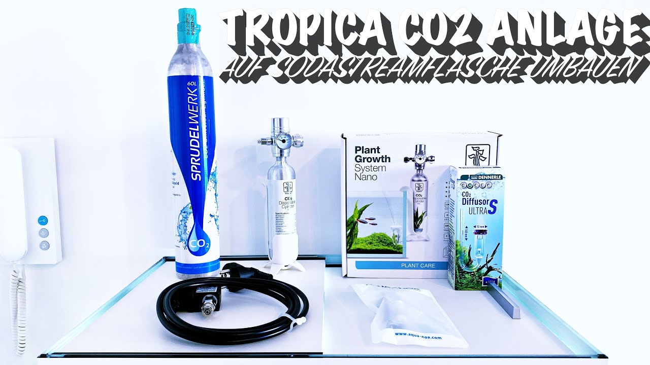 Tropica CO2 Anlage auf Sodastreamflasche umbauen + CO2 Dauertest und CO2 Nachtabschaltung