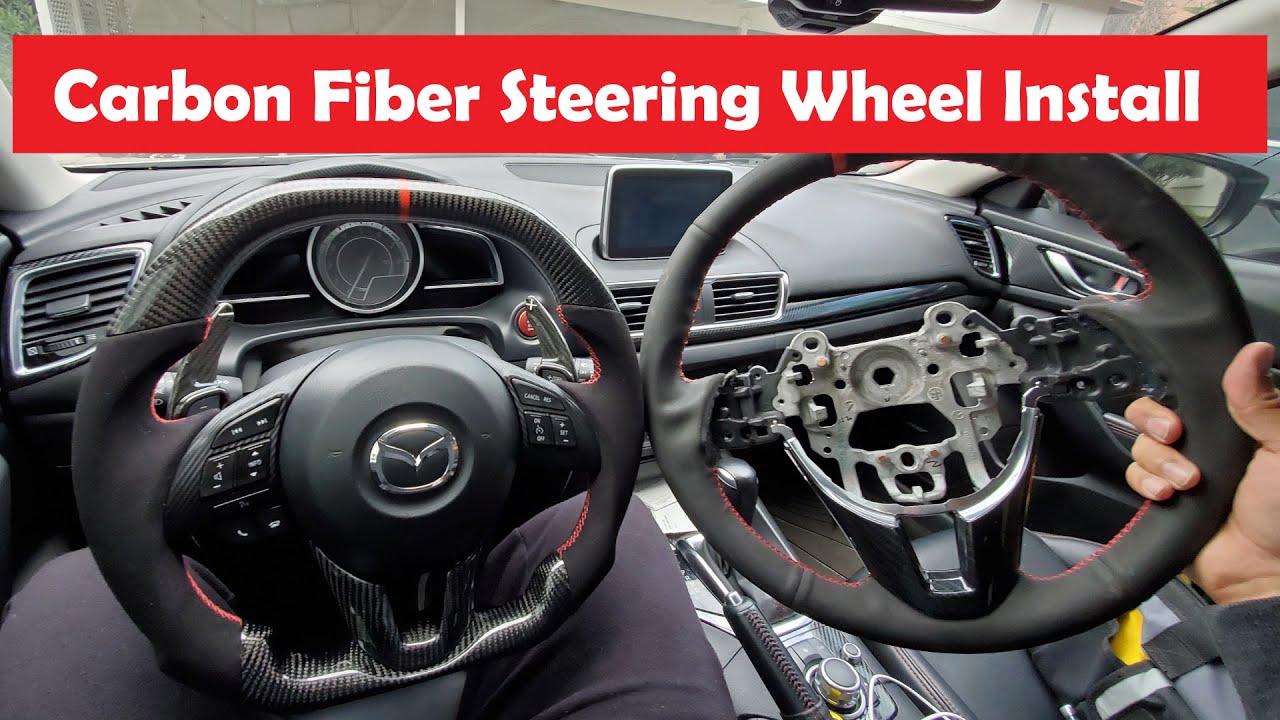 Carbon Fiber Steering Wheel Install - 2016 Mazda 3