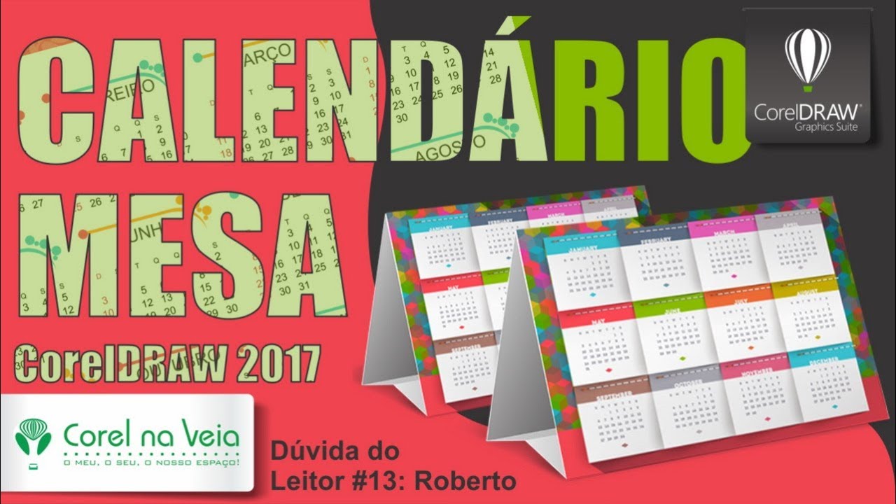 Calendário de Mesa no CorelDRAW 2017 e MockUps Bônus