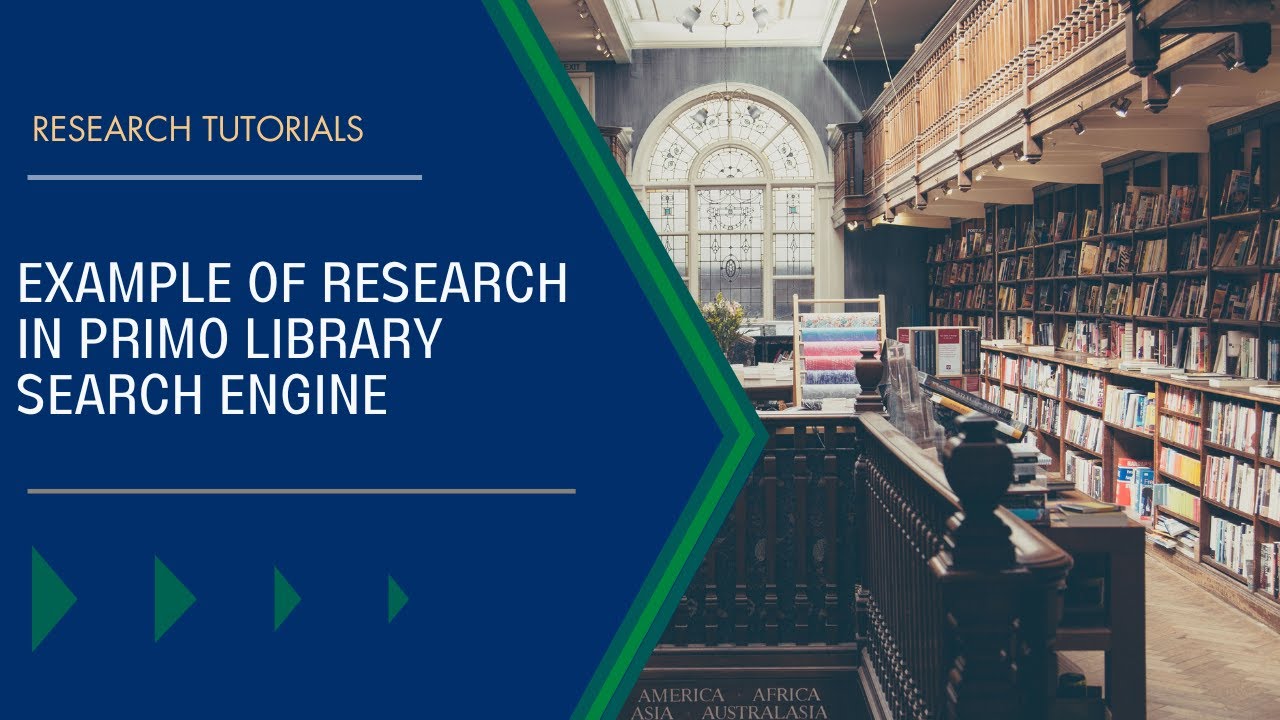Example of Research in Primo Library Search Engine