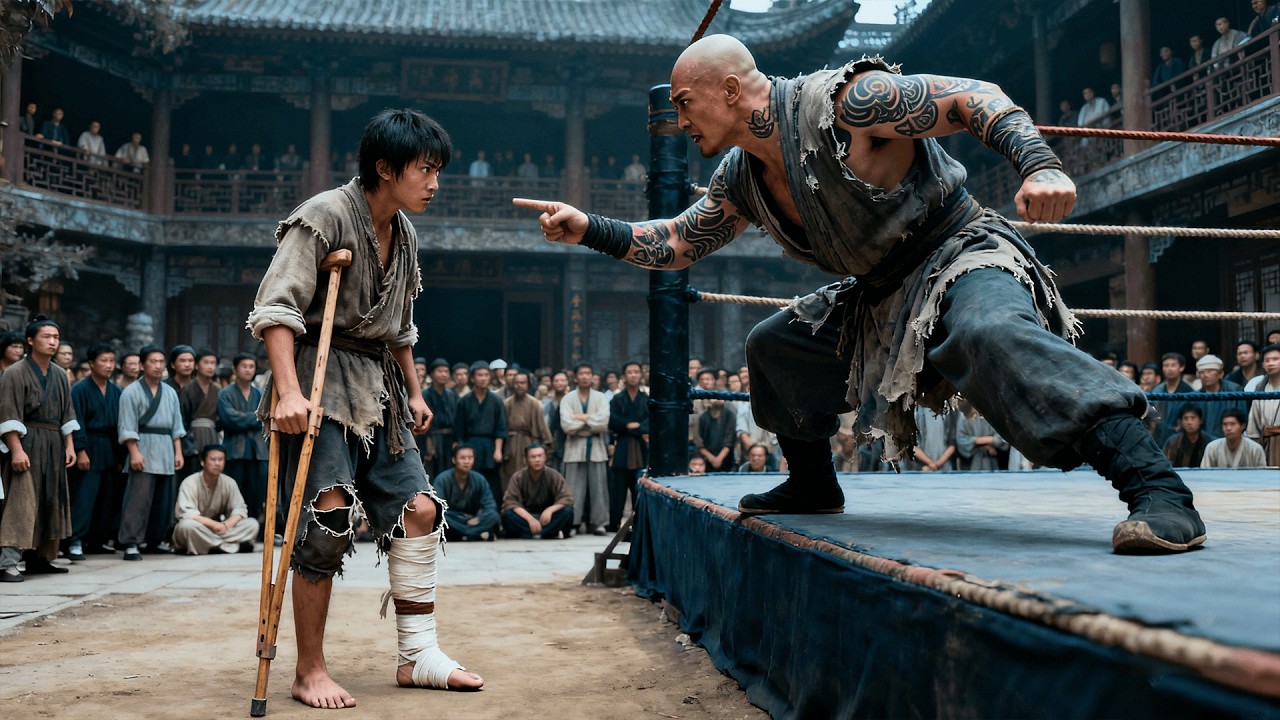 囂張惡霸自以為天下無敵擺下擂台，怎料卻被功夫少年3招打爆！ #kungfu #movie #功夫 #李連杰 #jetli