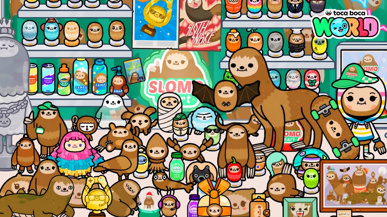 Все ленивцы 🦥 и товары с изображением ленивцев ❤️ Toca Boca World 🌍