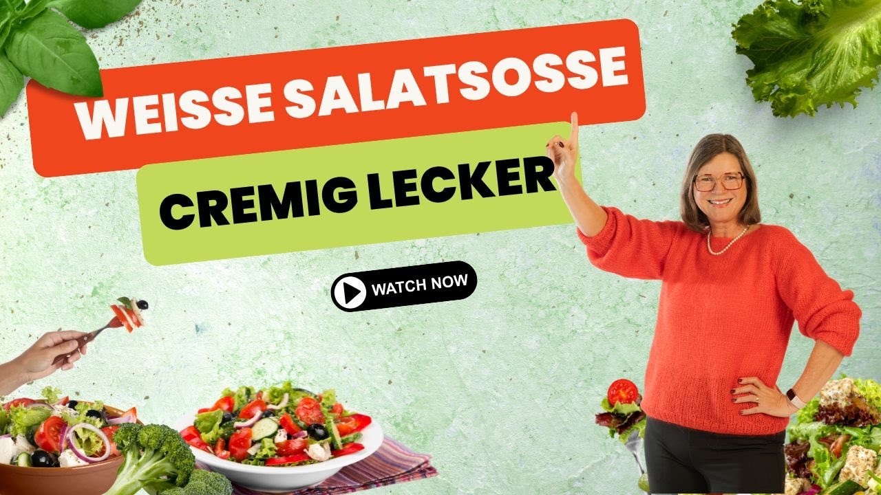 Die beste weiße Salatsoße auf Vorrat, cremig, gesund und lecker -  in 3 Minuten fertig