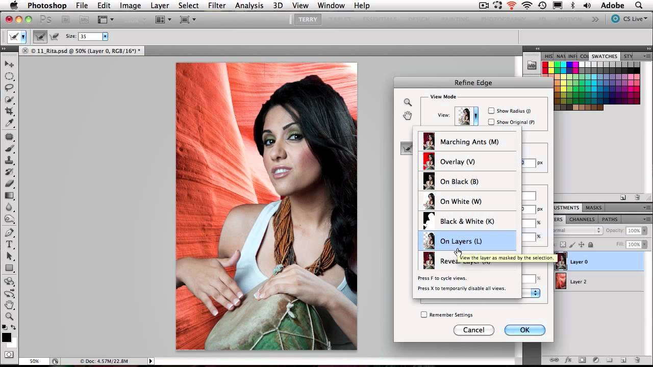 Как удалить изображение с фона в Photoshop CS5