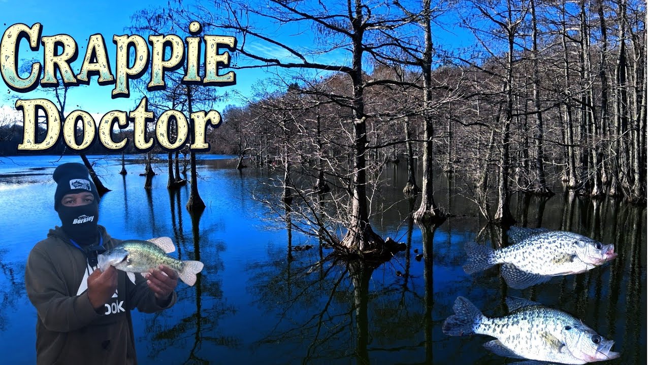 CRAPPIE FISHING USING JIGS FISHING ON SIDE OF THE ROAD 