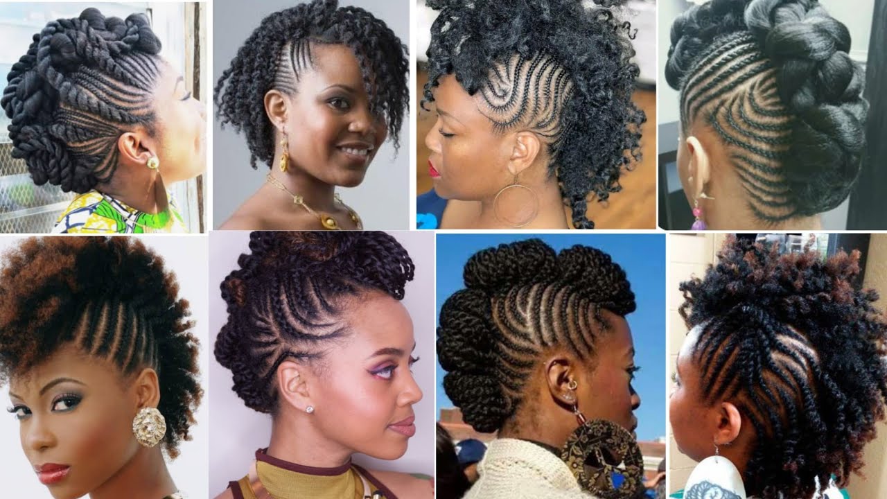 45+ CREATIVE AND UNIQUE MOHAWK HAIRSTYLES FOR BLACK WOMEN| BRAIDS FOR SHORT AND LONG HAIR.