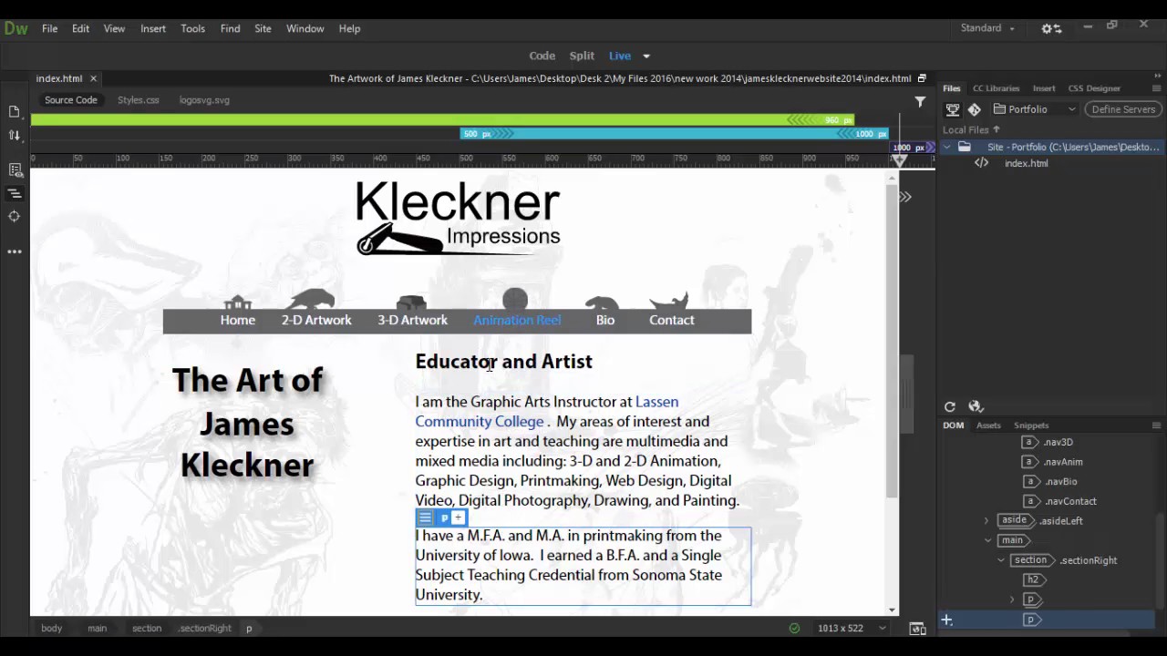 Adobe Dreamweaver CC Introduction to the Workspace