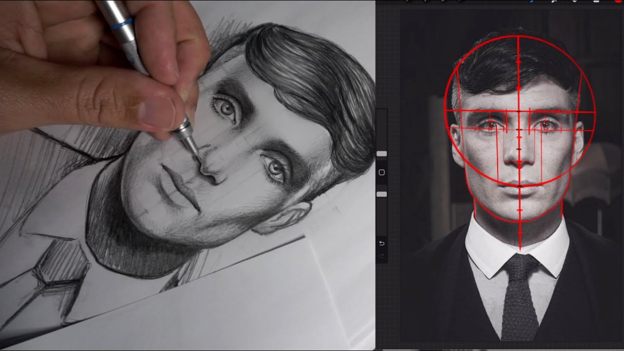 COMO DESENHAR THOMMY SHELBY COM O MÉTODO LOOMIS - Sketch 25/60
