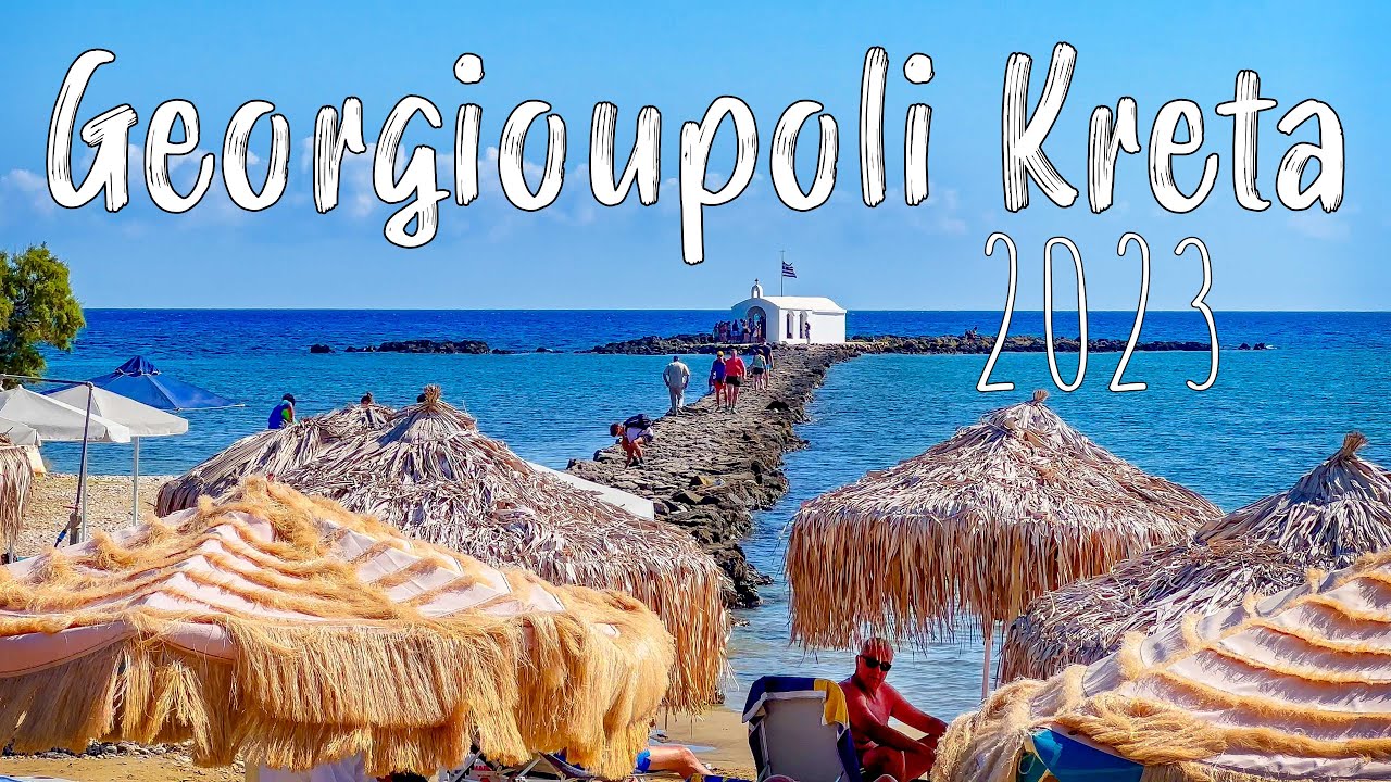 Georgioupoli Crete, walking tour 4k, Greece 2023