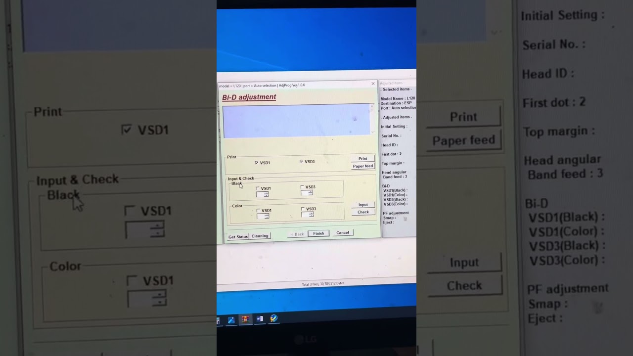 Epson L120 Print head alignment / adjustment