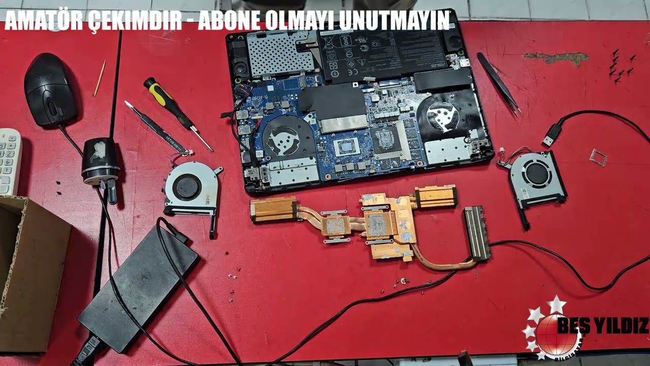 Asus Tuf GAMING A15 Model NO:FA506 model Laptopumuza Temizlik Termal macun Termal Pad Değişimi