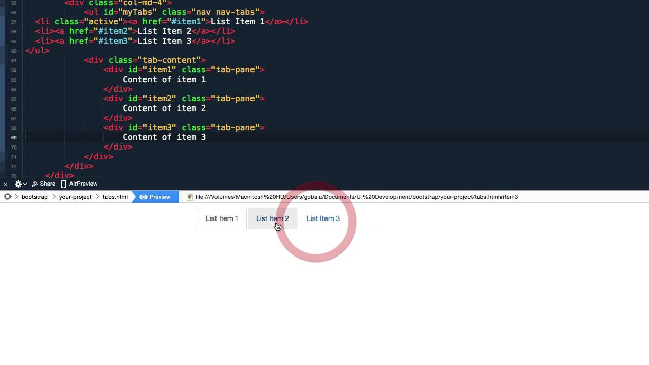 Adding Content to Tabs & Making Them Work - Bootstrap Basics