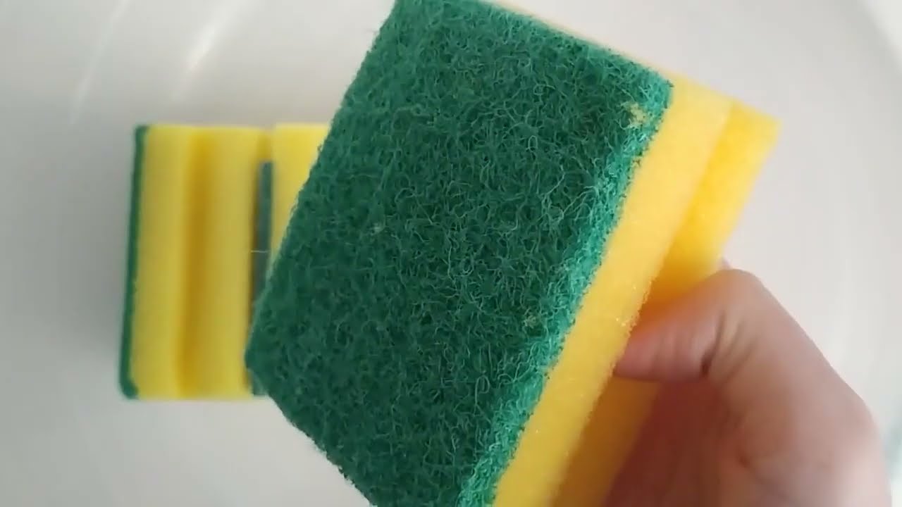 ×5 Kitchen Sponges Dry Ripping / Sponge ASMR
