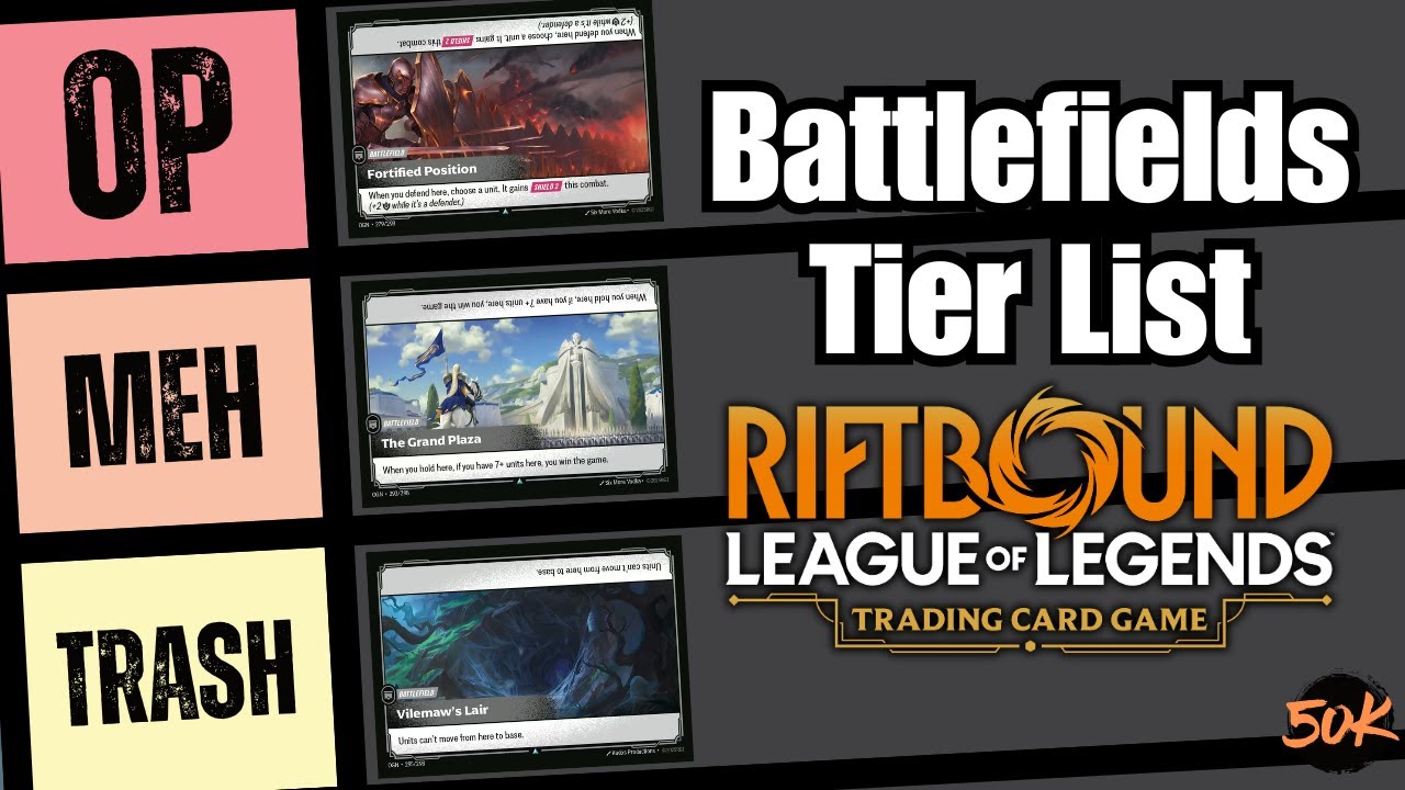 Ranking All the Battlefields in Riftbound League of Legends TCG Origins (Set 1)
