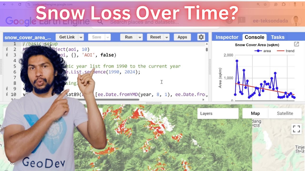 Climate Change Analysis: Snow Covered Area Mapping with Landsat & Google Earth Engine