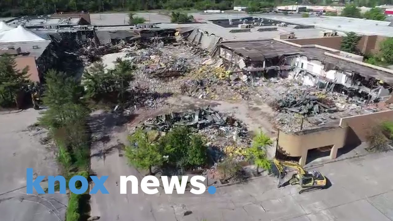 Stunning drone video shows Knoxville Center Mall destruction
