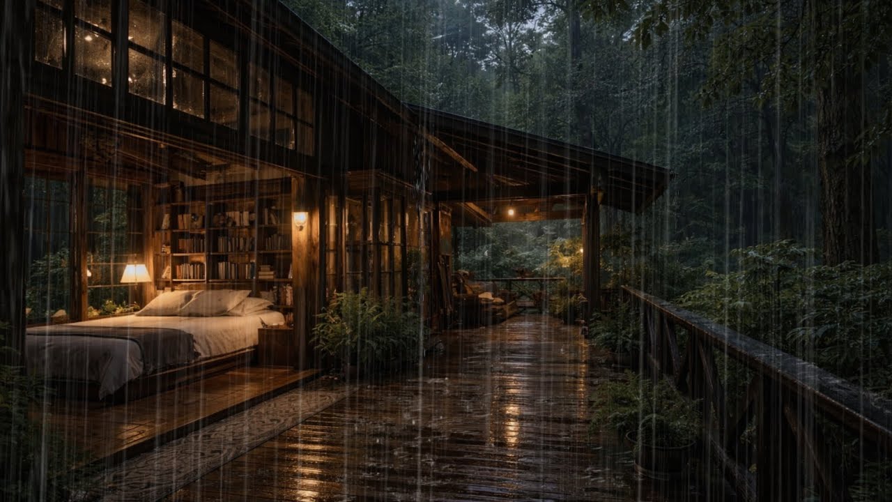 Heavy Rain with Thunder & Loud Storm Sounds Hours Nonstop for Deep Sleep | Relaxing Rain Ambience 16