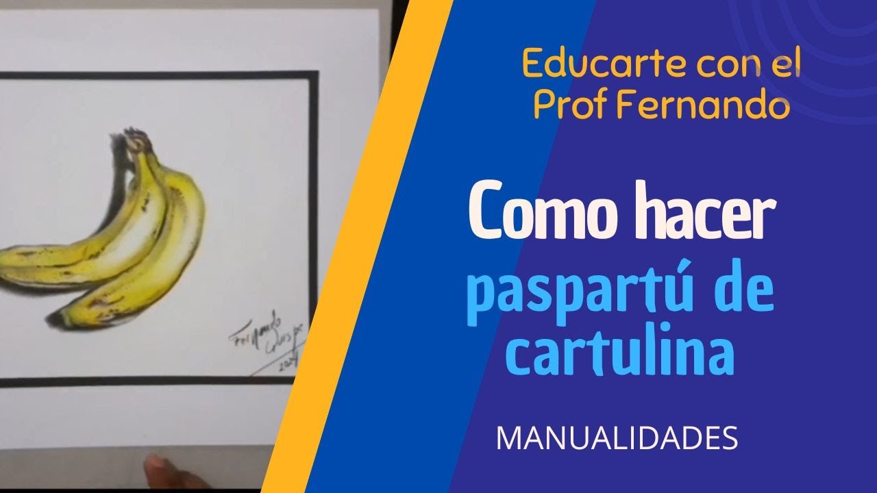 COMO HACER PASPARTÚ A CARTULINA SIMPLE #dibujo #paspartú