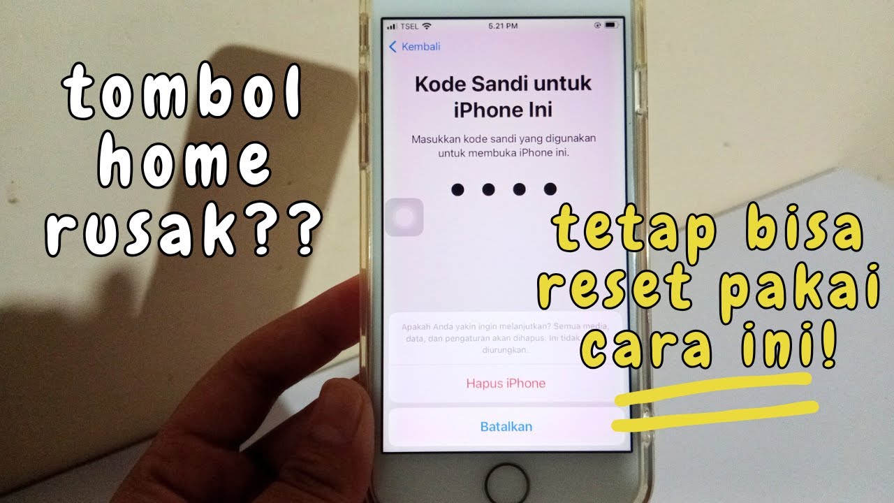 Cara Reset iPhone Tanpa Tombol Home || Tombol Home Rusak