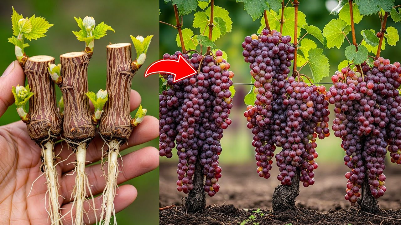 Don’t Throw That Cutting Away! It Makes Your Grape Vine Grow Fast and Burst With New Shoots