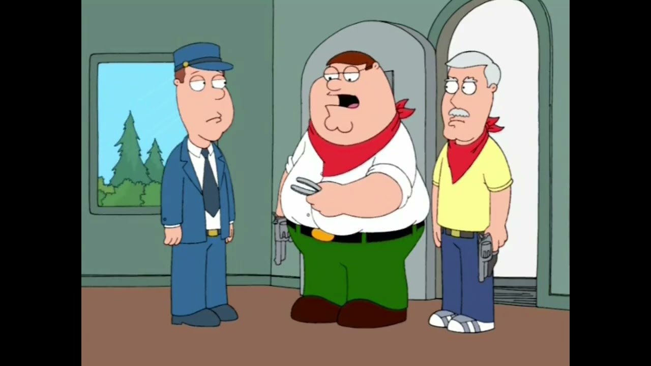 Family Guy - Peter & Carter Rob A Train