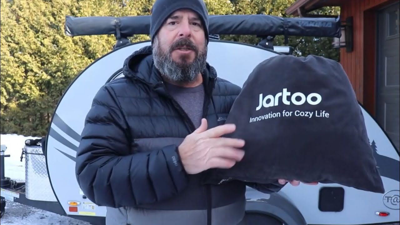 How To Stay Warm in Your Teardrop Camper- Jartoo Heated Blanket