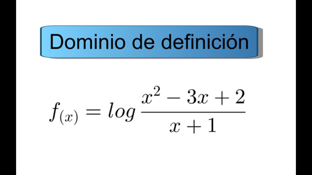Dominio de definición. Función logaritmo de un cociente (1)