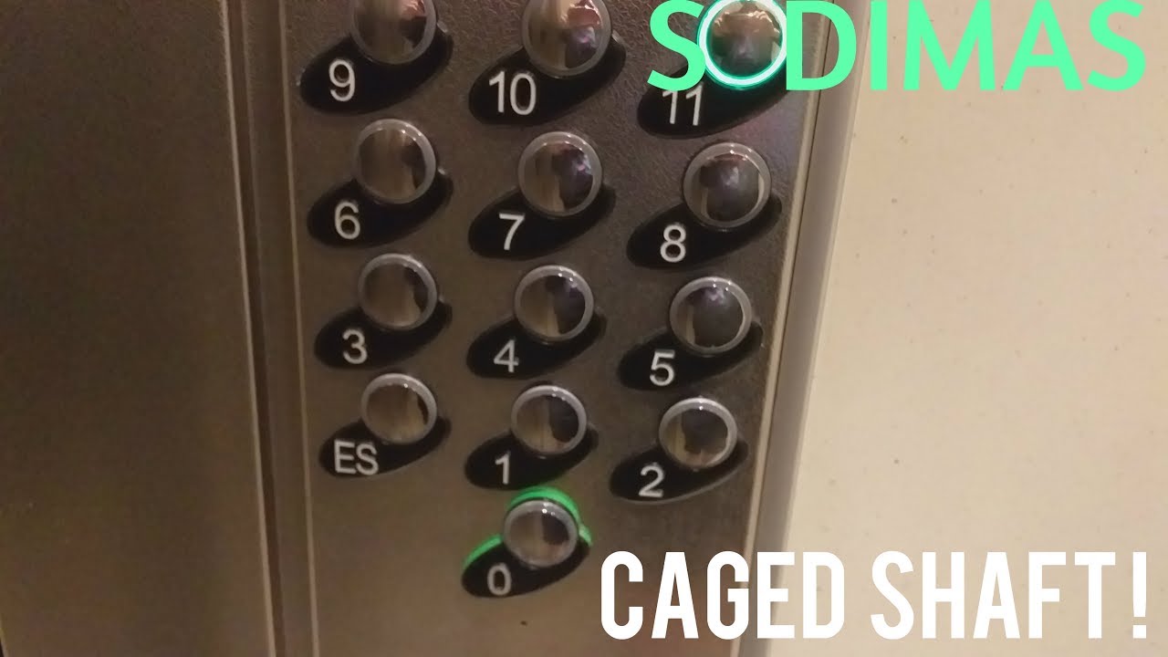 Old Caged ! Amazing 1950's elevators modernised w/ Sodimas fixtures in 2000's @ Le Havre, FR