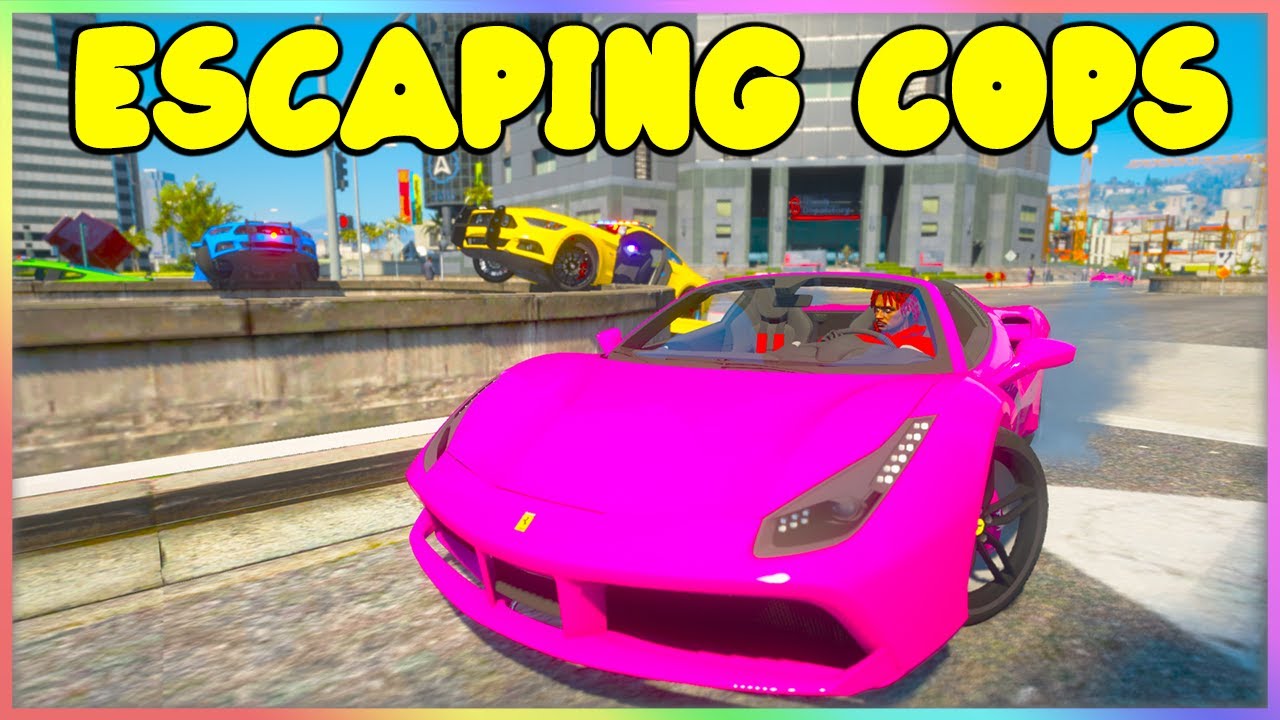 ESCAPING COPS IN GTA 5 RP..
