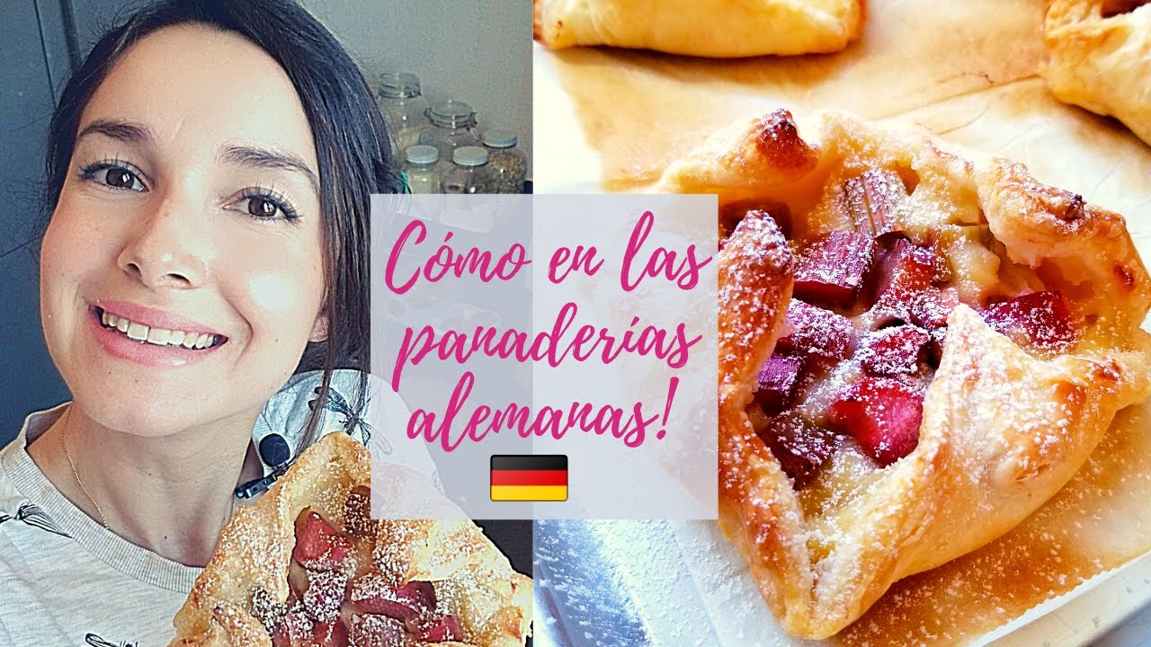 Delicias de hojaldre, crema y ruibarbo🇩🇪 En MINUTOS Ideal para brunch o café. Delicioso y facilísimo