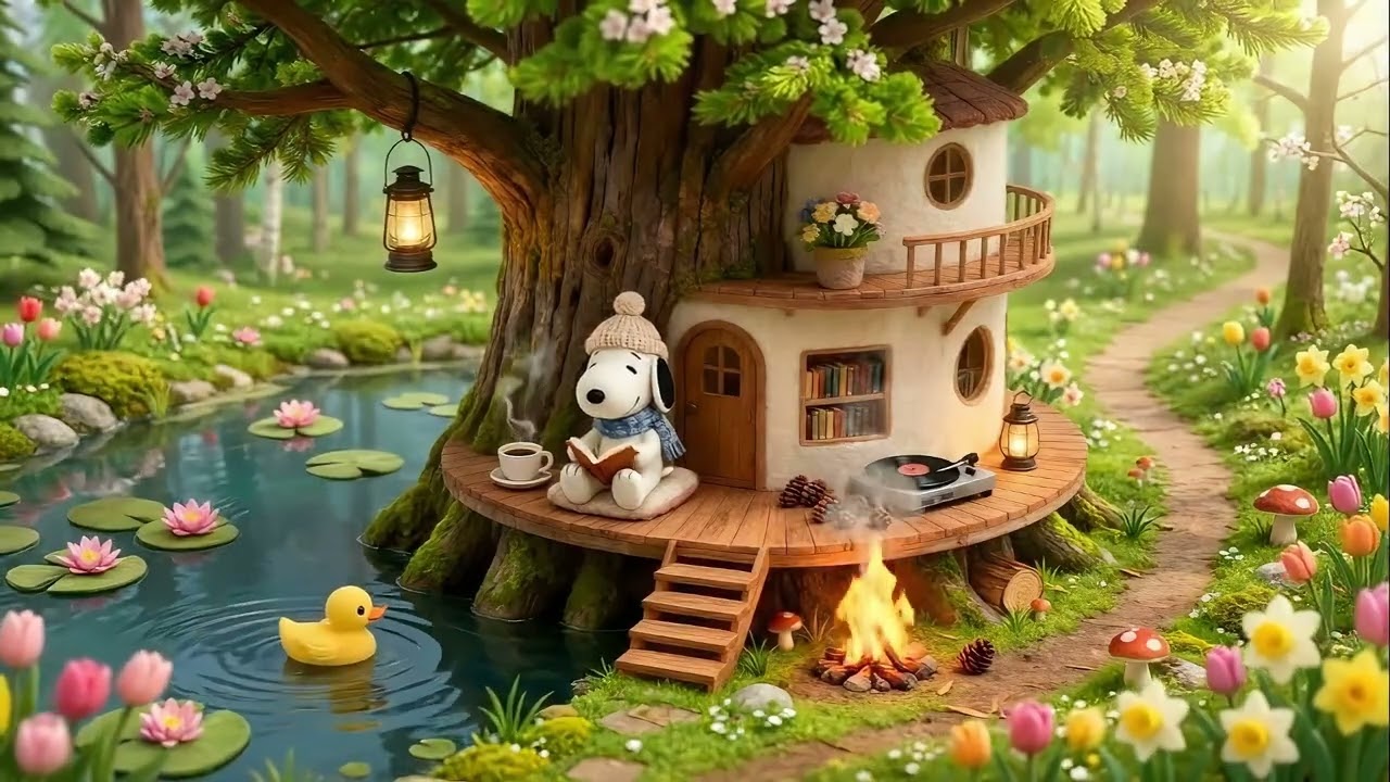 Bloom with Snoopy 🌼 Gentle Lofi Chill for Fresh Days