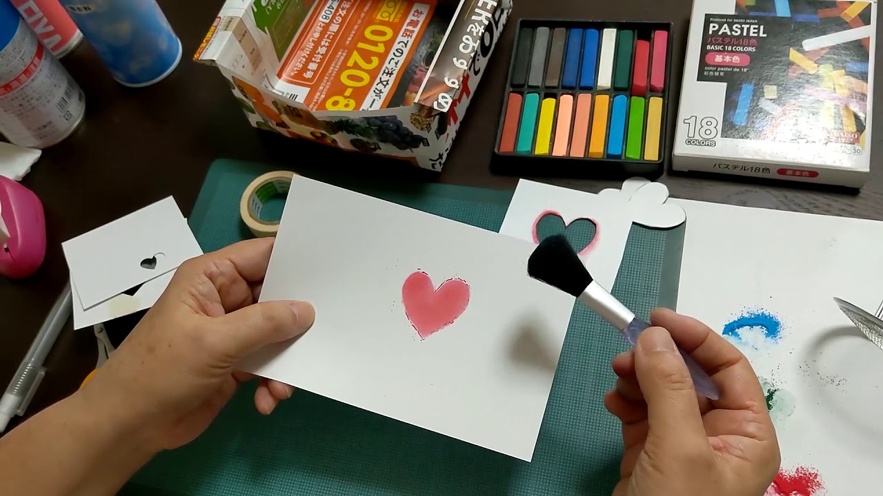【初心者のためのパステルアート通信講座】型紙の作り方とキレイに色を入れる方法など