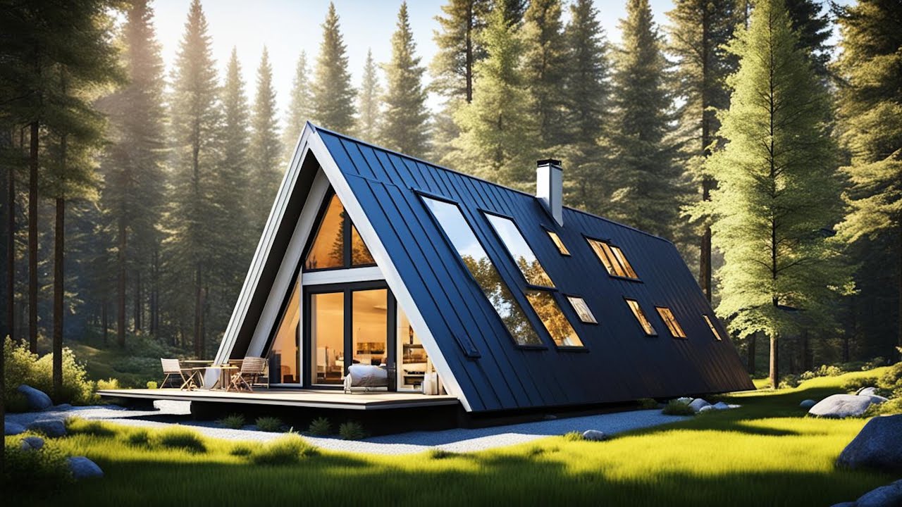 PREFABRICATED A-FRAME CABIN HOUSE DESIGN IDEAS | MODERN COZY CABINS DESIGNS FOR COZY WARM LIFESTYLE