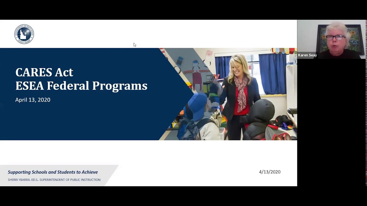 CARES Act ESEA Federal Programs Webinar - April 13, 2020