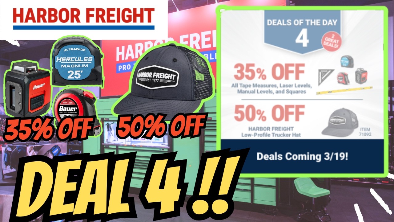 Предложение дня от Harbor Freight №4: скидка 50% на кепки и 35% на уровни Bauer/Hercules!