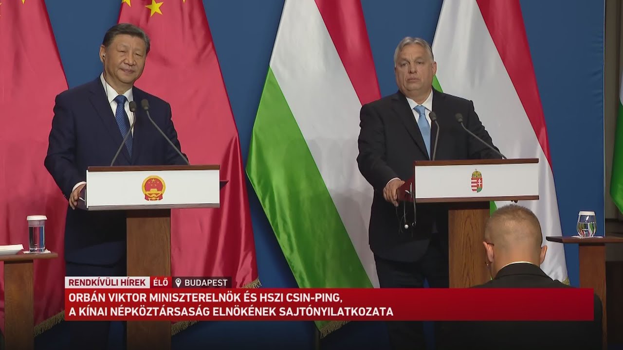 Orb&aacute;n Viktor minisztereln&ouml;k &eacute;s Hszi Csin ping a K&iacute;nai N&eacute;pk&ouml;zt&aacute;rsas&aacute;g eln&ouml;k&eacute;nek sajt&oacute;nyilatkozata