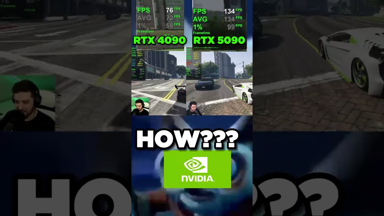 RTX 4090 VS RTX 5090 GTA V #pc #pcgaming #pcgamer #memes #amd #intel #nvidia