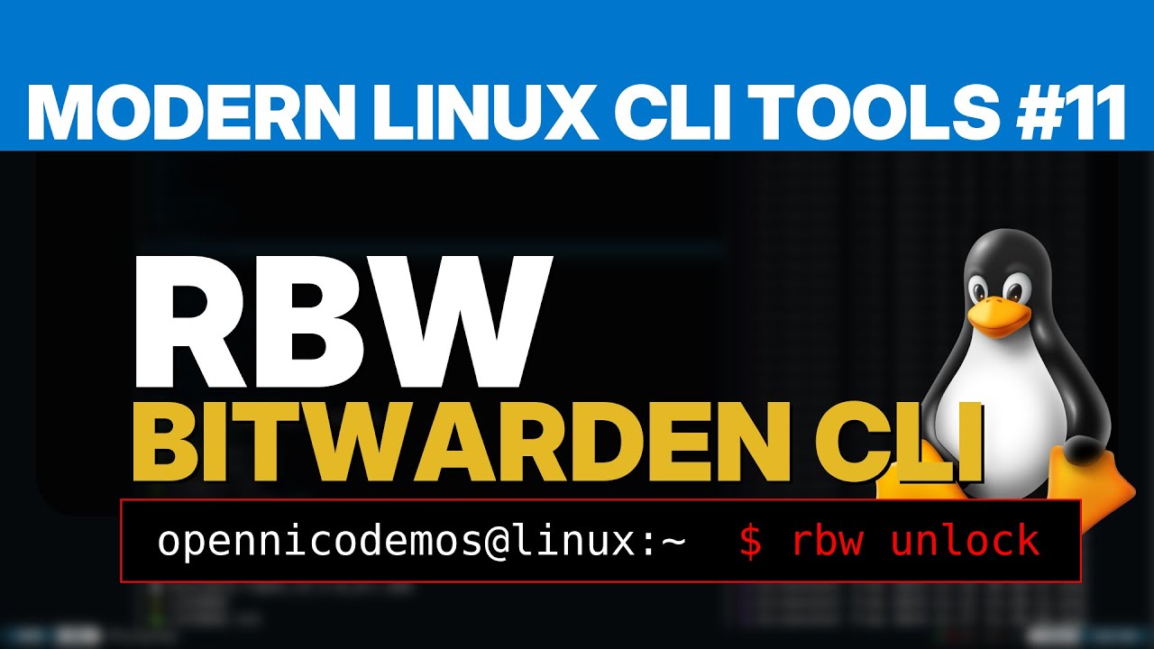 Современные инструменты Linux CLI № 11: RBW — Bitwarden CLI
